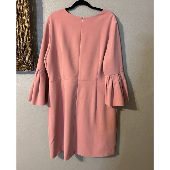 Ann Taylor Dress 18 Pink Washable Stretch Career Church 3/4 Long Sleeve NWT NEW - Picture 10 of 12